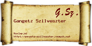 Gangetz Szilveszter névjegykártya